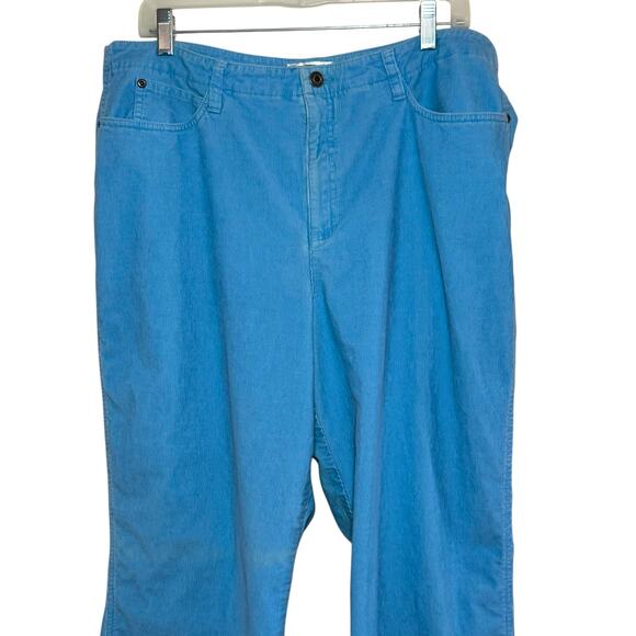 Talbots Straight Leg Stretch Blue Corduroy Pants Plus Size 18 - Picture 3 of 8